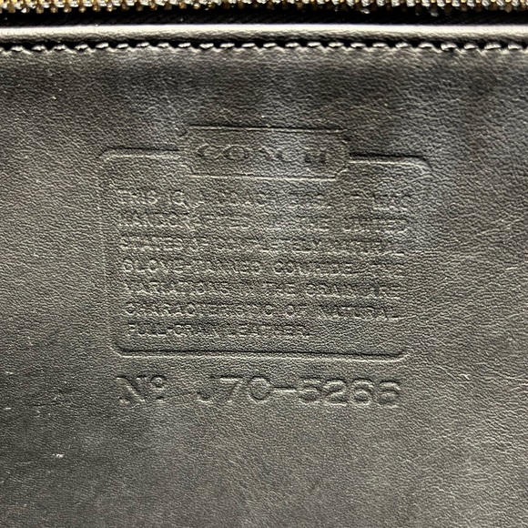 Vintage Coach J7C-5266 Beekman Black Briefcase/Laptop Bag Made in USA Handmade - Picture 5 of 5